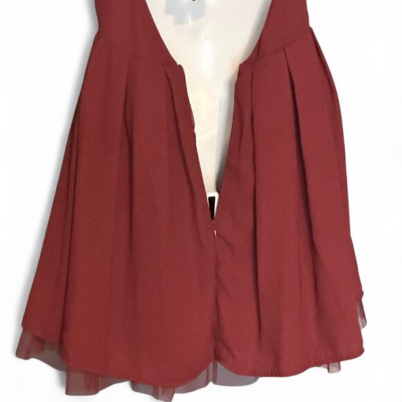 Sans Souci Crimson Red Fit & Flare Mini Dress Large Back Bow Holiday Party NWT - Picture 10 of 10